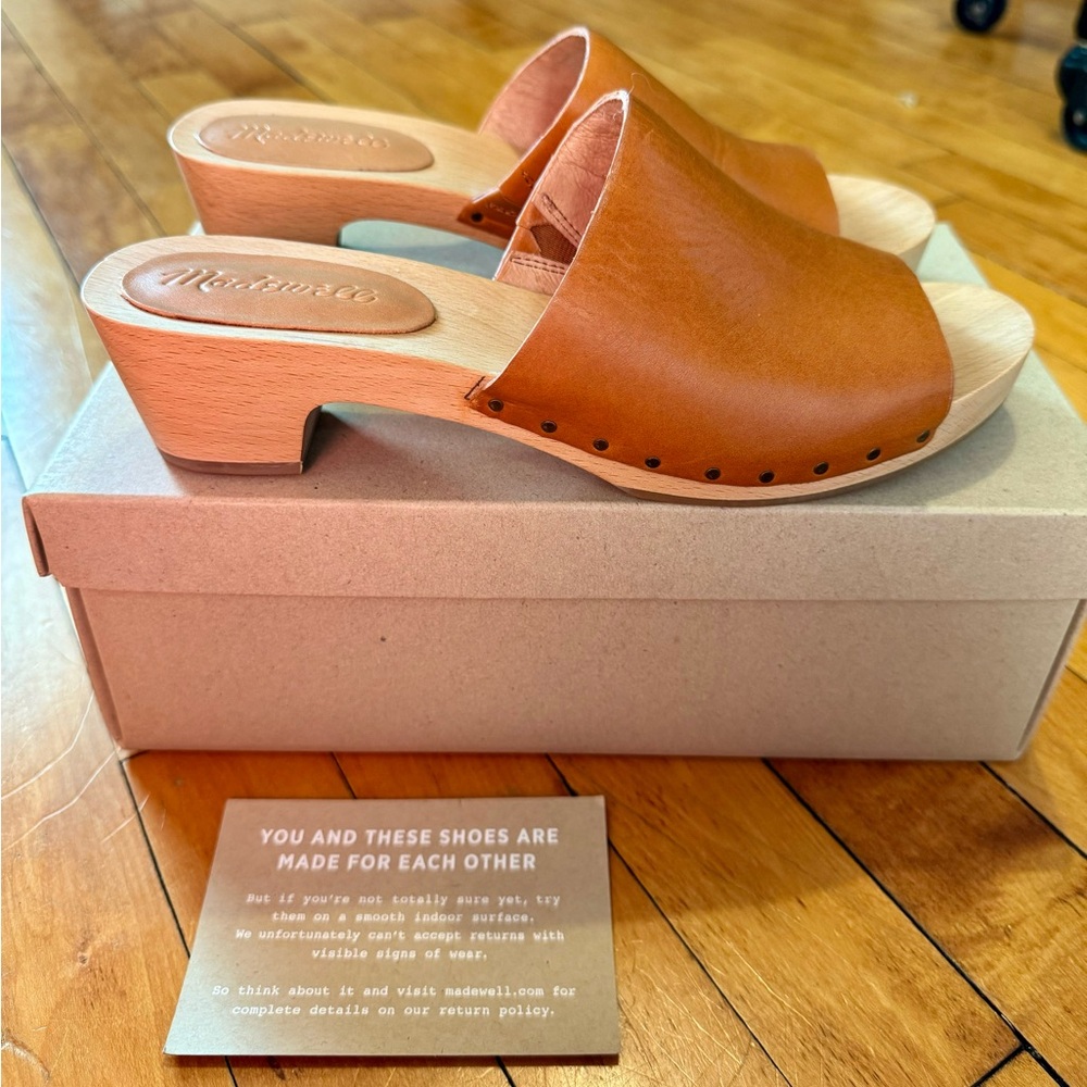 Madewell Leather Evelyn Slide Clog 7.5